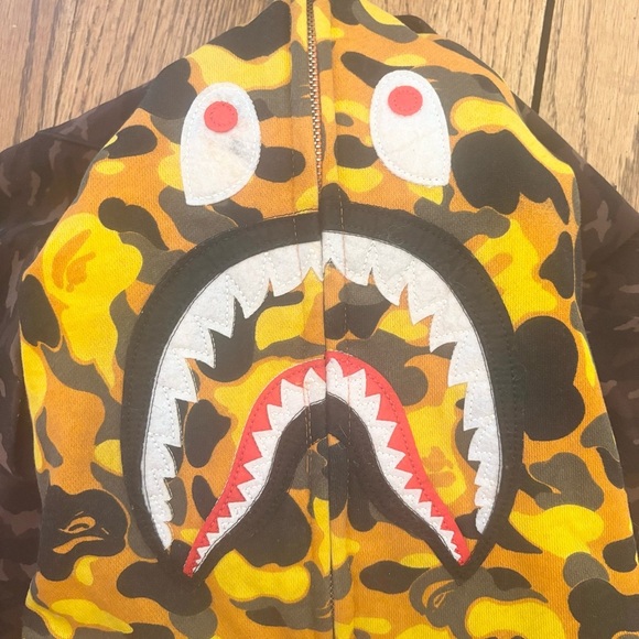 RARE A Bathing Ape BAPE X XO Shark Pullover Hoodie XL - Picture 7 of 7